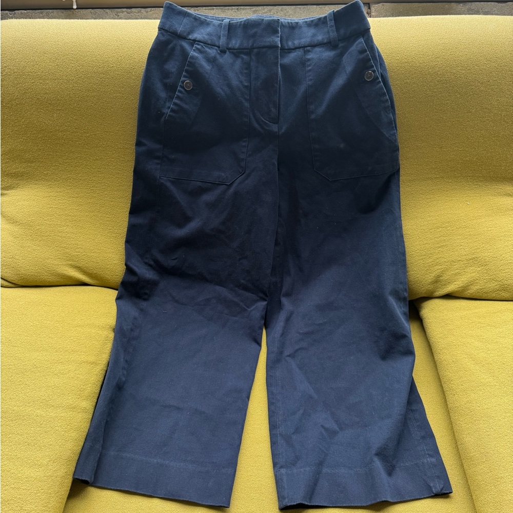 J.Crew Navy Wide Leg Chinos 6